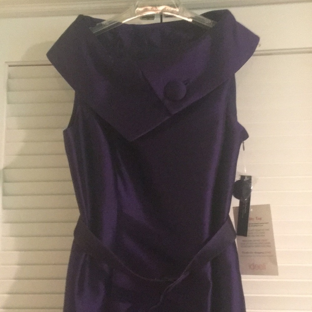 Purple Silk Tahari Cocktail Dress -NWT